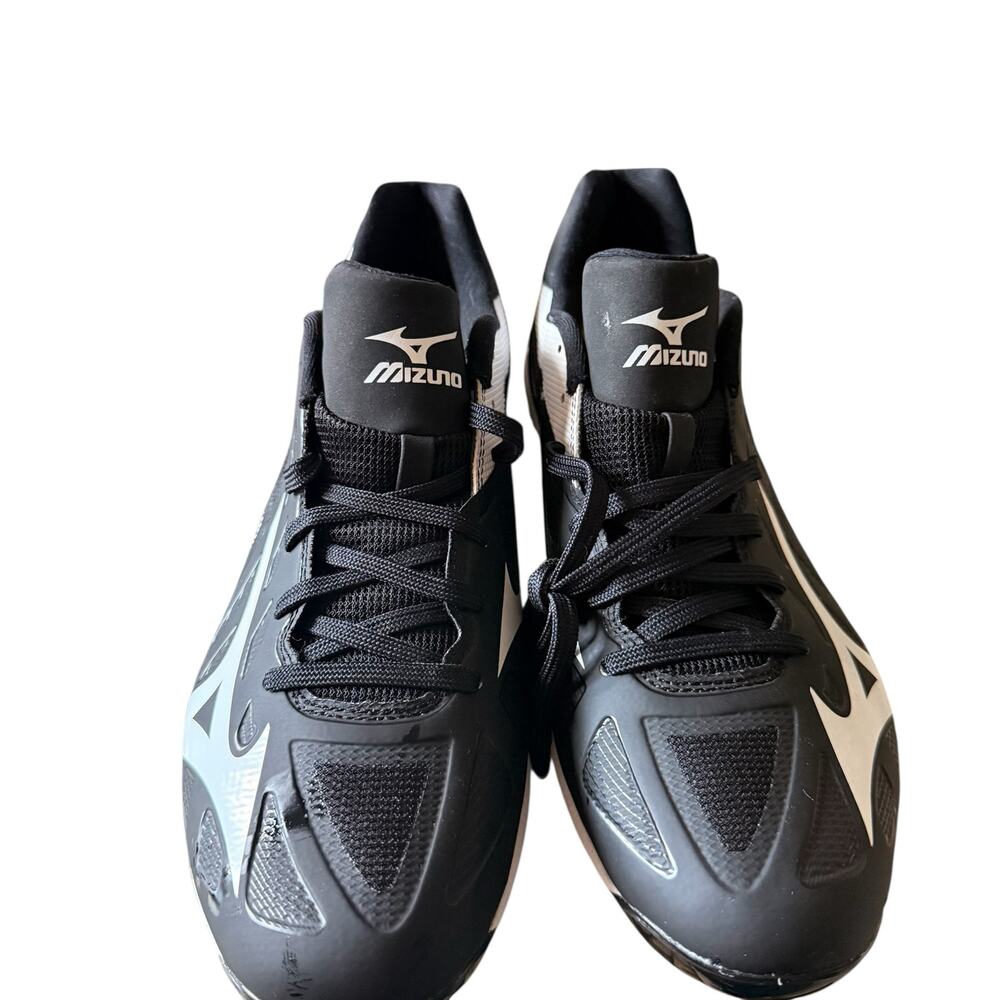 Mizuno Heist IQ Baseball Metal Cleats Mens Size 10 Black White 11GM258190 320501